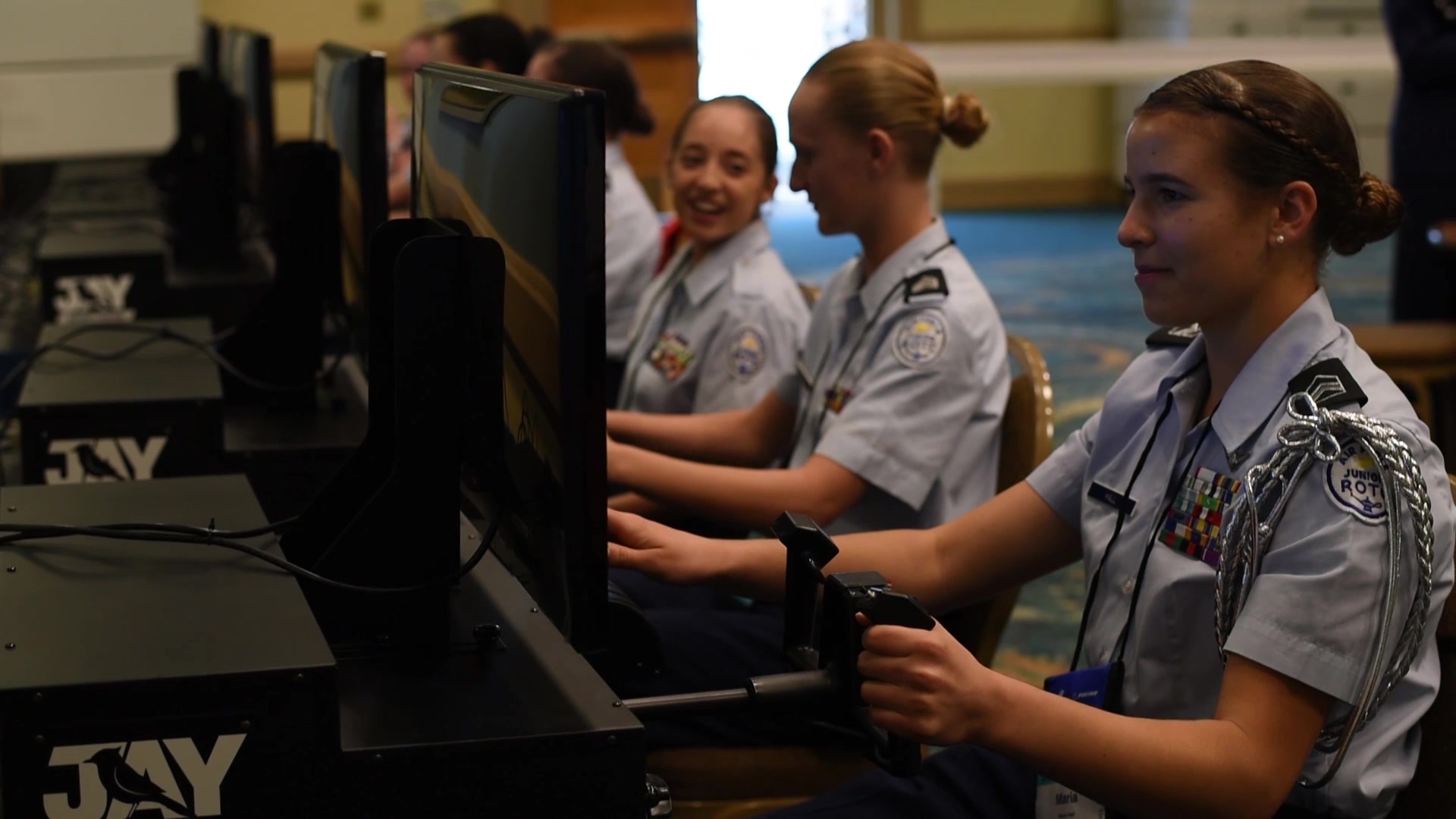 Air Force JROTC cadets and Flight Academy graduates attend the Women in Aviation International conference in Long Beach, California.