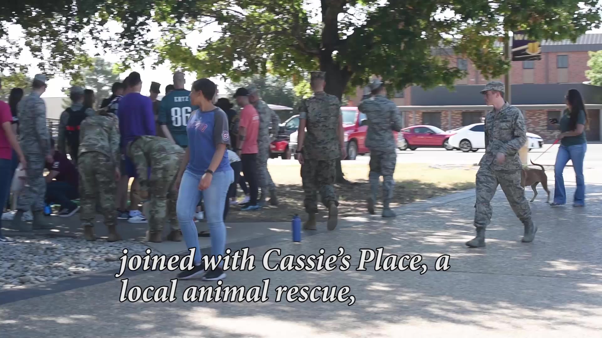 Members of the 17th Training Wing had the opportunity to interact with four-legged furry friends during lunch.