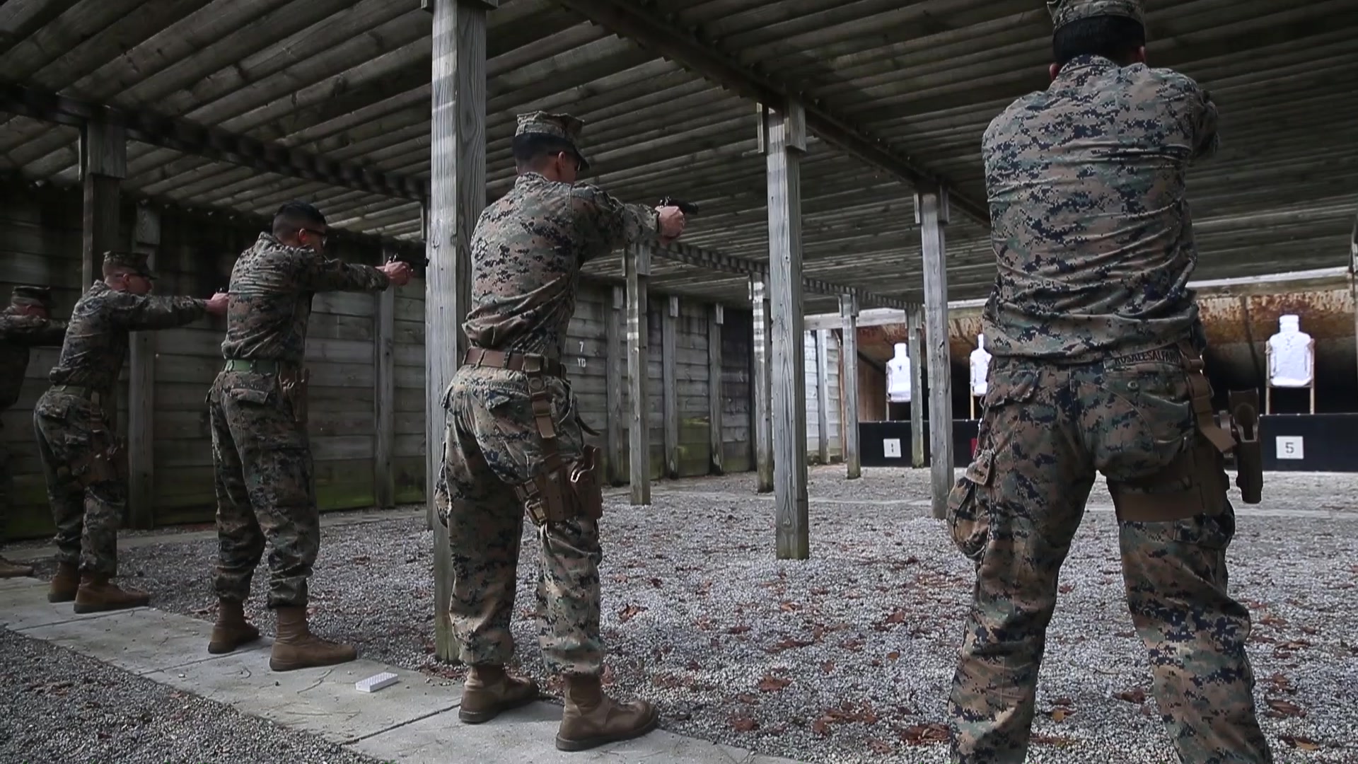 U.S. Marines with 2nd Law Enforcement Battalion – Pistol Range – Camp Lejeune, N.C.