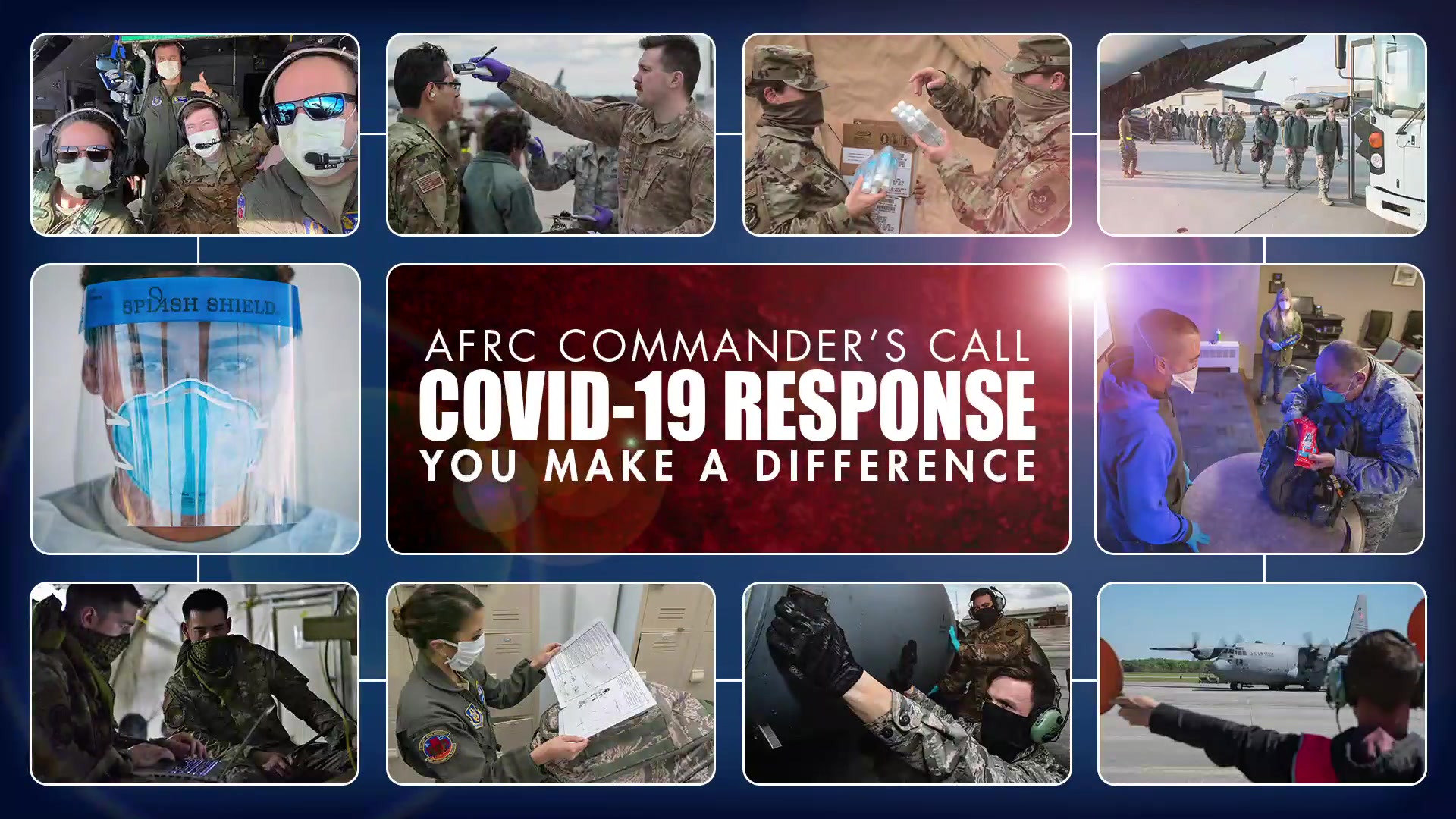During these extraordinary times, Lt. Gen. Richard Scobee, Commander, Air Force Reserve Command provides the Hq AFRC personnel with a virtual Commander's Call.  Covering important topics such as a COVID-19 update; Climate Survey Results, and announcing the Quarterly Award Winners.  The Deputy Commander, Maj. Gen. John Flournoy, Jr. and the Command Chief Master Sergeant, CMSgt. Timothy White, Jr. will also provide comments.