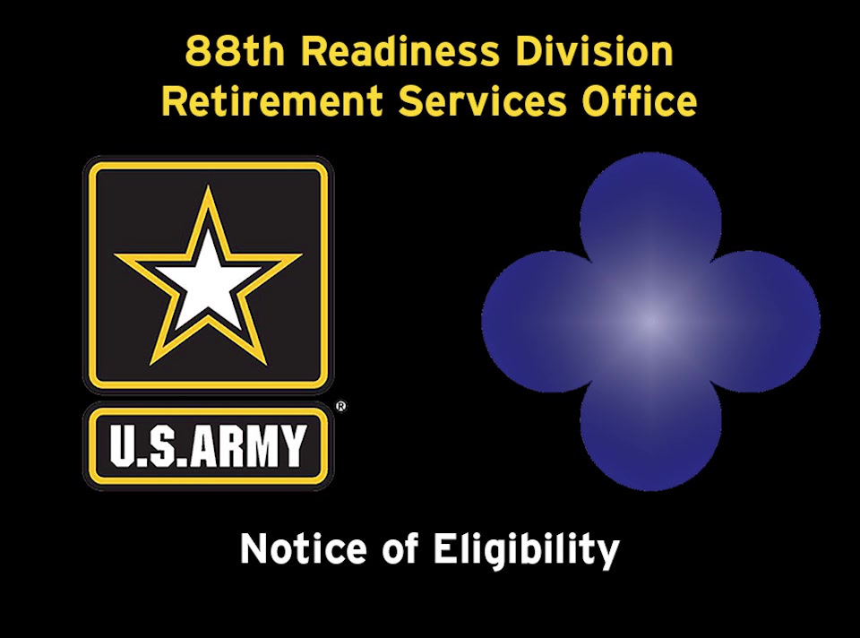 The 88th Readiness Division's Retirement Services Office provides a briefing on what to do when you receive your notification of eligibility to retire, also known as your 20-year letter.