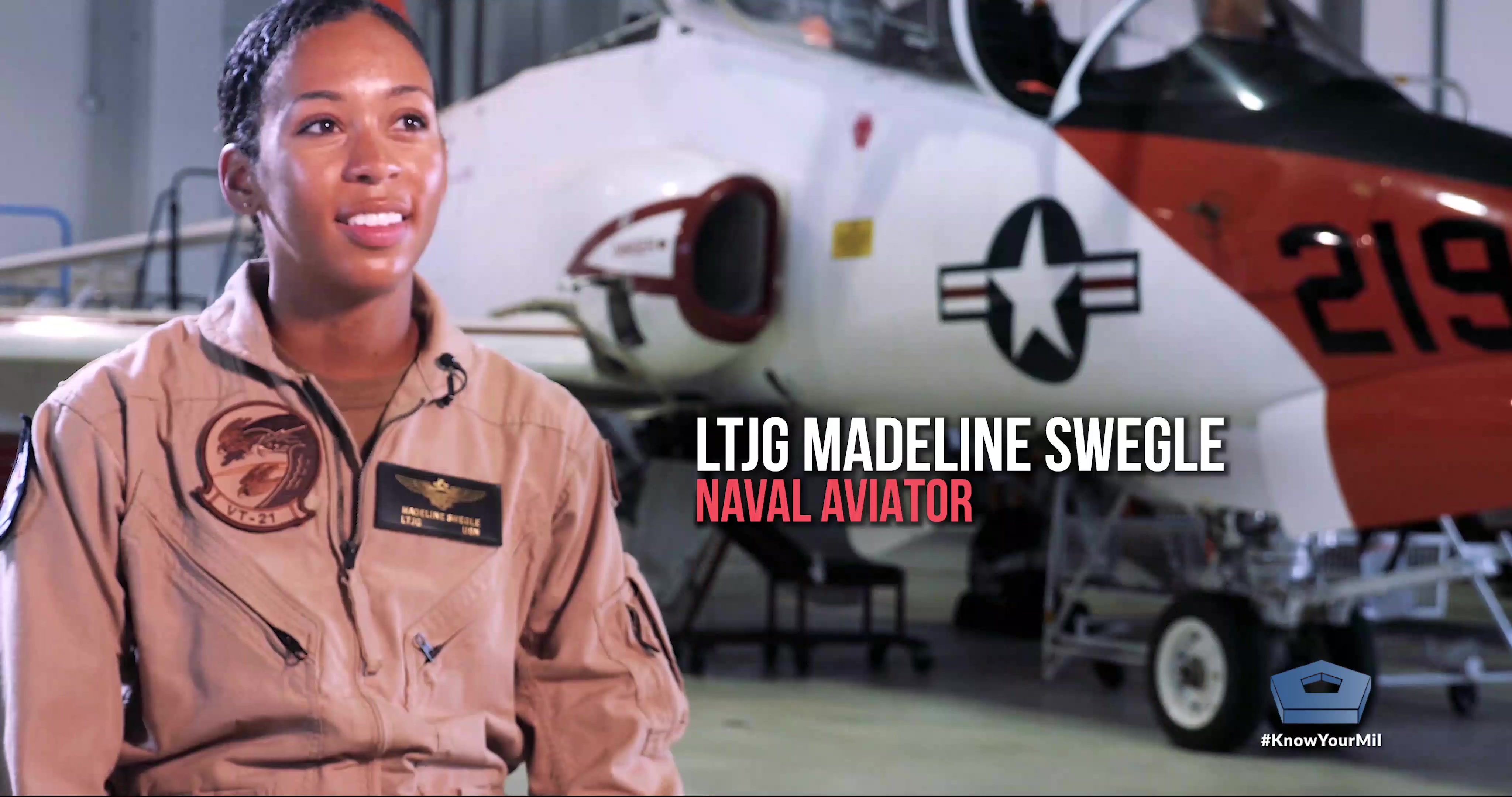 In this exclusive interview, Lt. j.g. Madeline "Maddy" Swegle talks about what it took to become the U.S. Navy's first Black female tactical jet pilot as she prepares to officially graduate from the Navy's undergraduate Tactical Air (Strike) pilot training syllabus at Naval Air Station Kingsville, Texas. 

Video by Austin Rooney, Navy