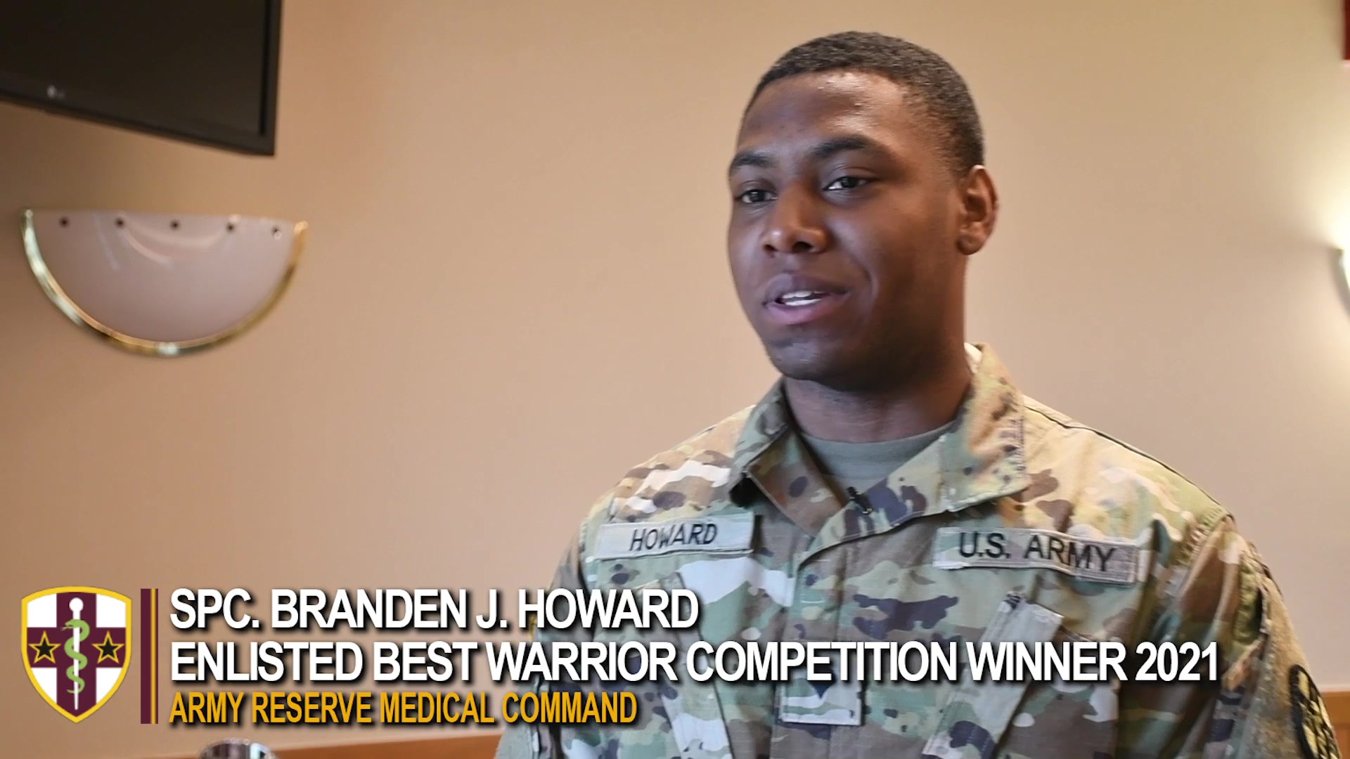 Spc. Branden Howard, an Army Reserve dental assistant from East St. Louis, Illinois, shares his thoughts about what the Best Warrior Competition means to him.