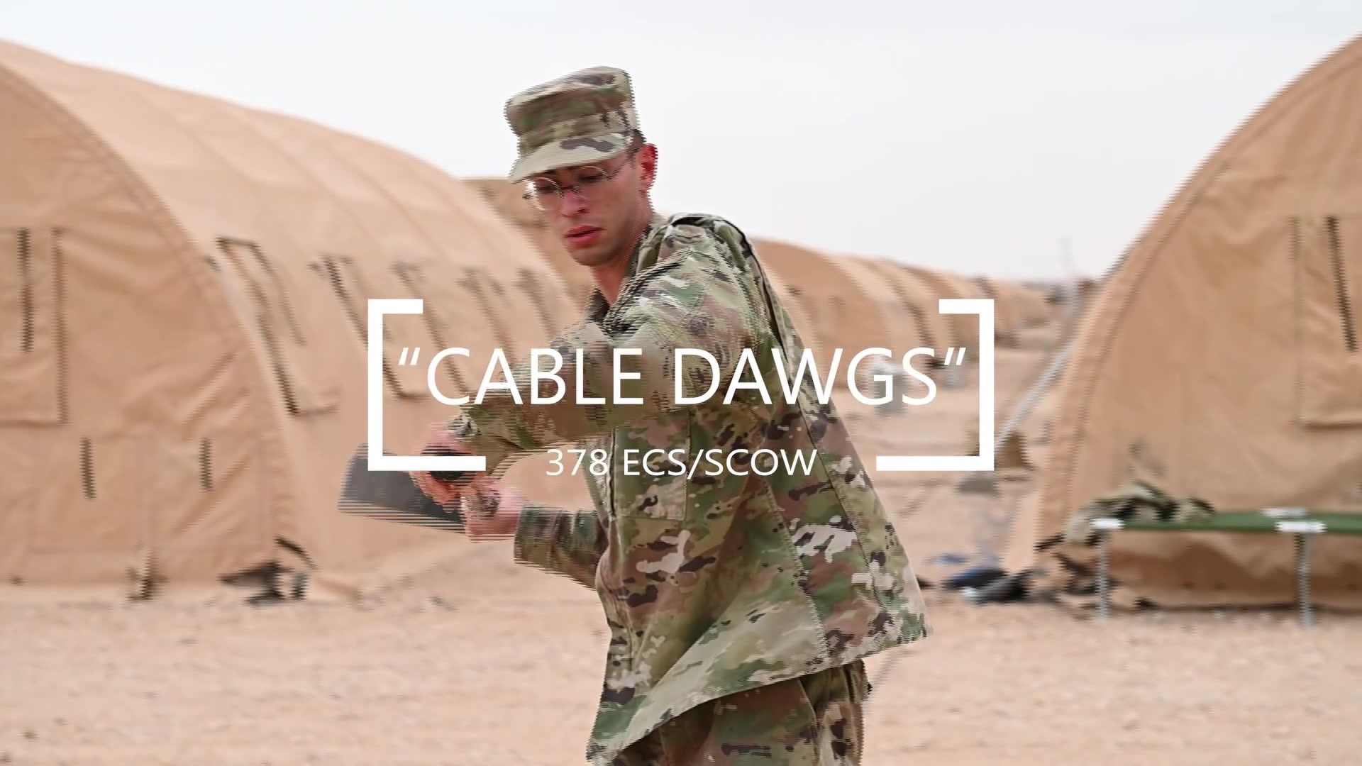 "Without comm, you're camping."

The 378 AEW's "Cable Dawgs" get their hands dirty to lay the foundation for base communication capabilities.