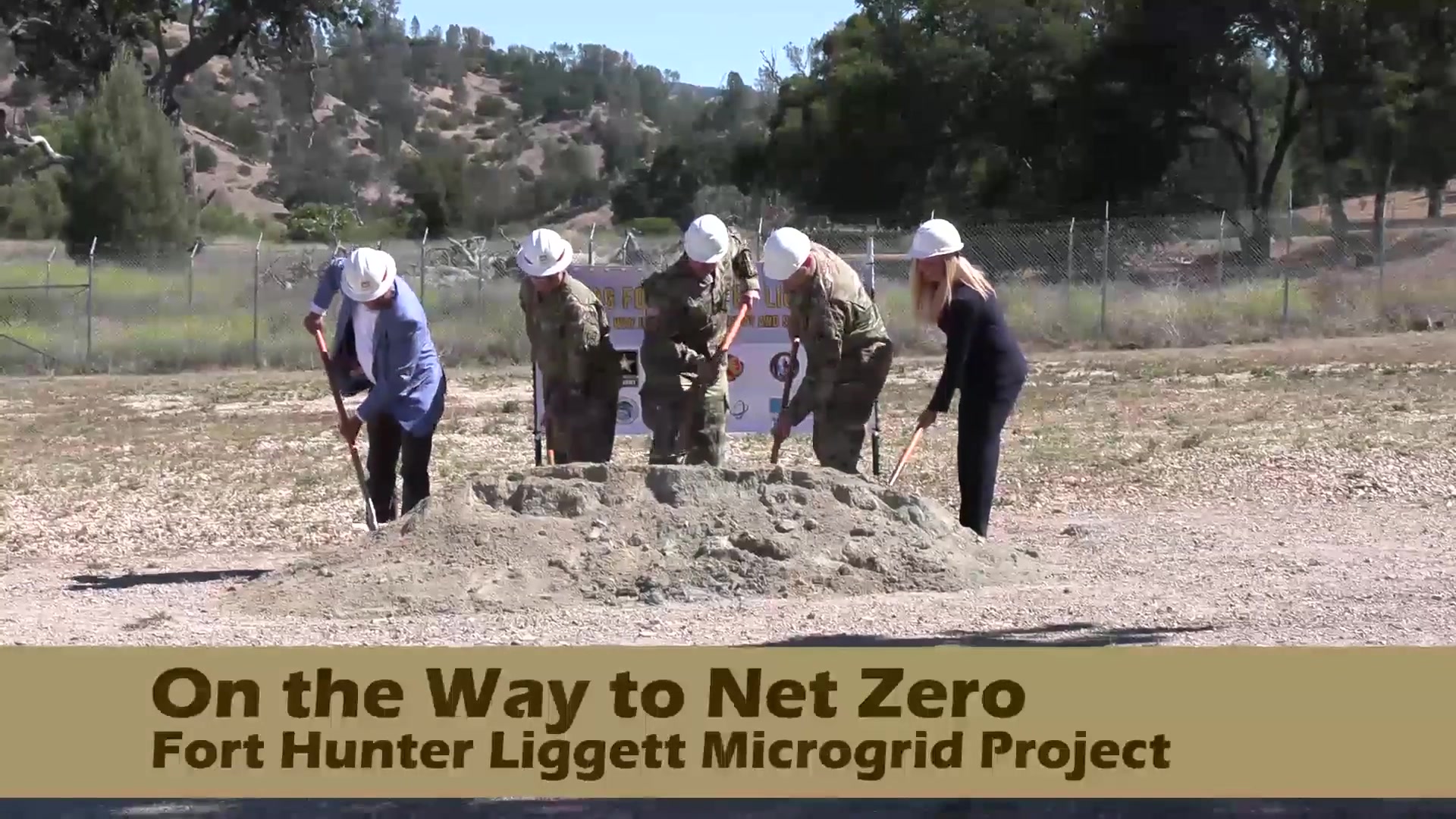 Fort Hunter Liggett conducted a groundbreaking ceremony May 27, 2021 to build a $21.6 million electrical microgrid, which will make it the first Army installation to achieve Net Zero for critical operations. That means it will be capable of generating and distributing electricity for 14-days of energy resiliency. It is an important first step in scaling this type of energy self-sufficiency throughout the Department of Defense.