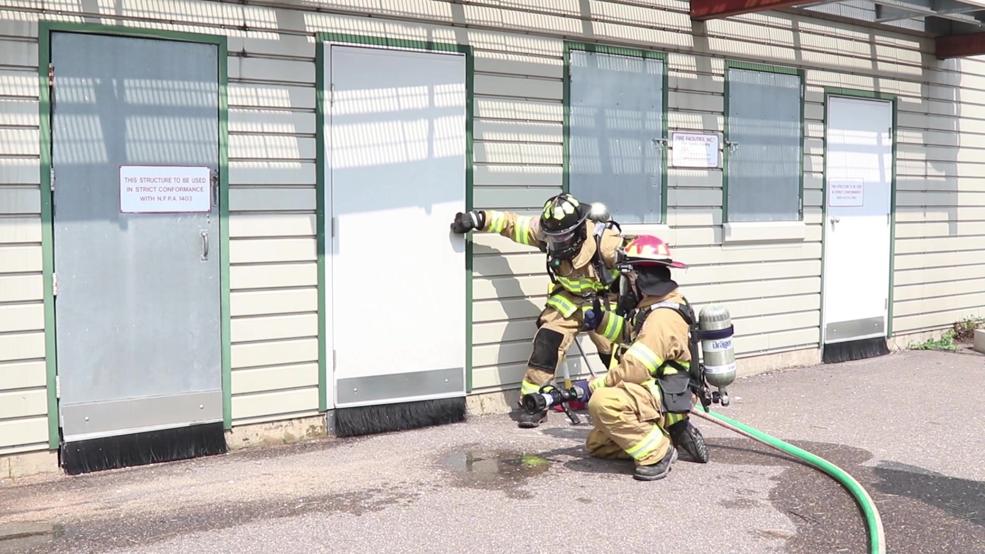 Army Reserve firefighters from the 467th Engineer Company (Firefighter Headquarters) conducted training at the Fort McCoy, Wis., Fire Department's Station #2, July 16, 2021.