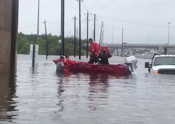 Coast Guard flood punt team