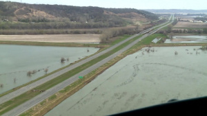 Aerial view of Levee L550A Apr. 15, 2019