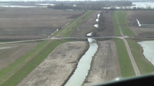 Aerial view of Levee L550 near Langdon Bend Apr. 15, 2019