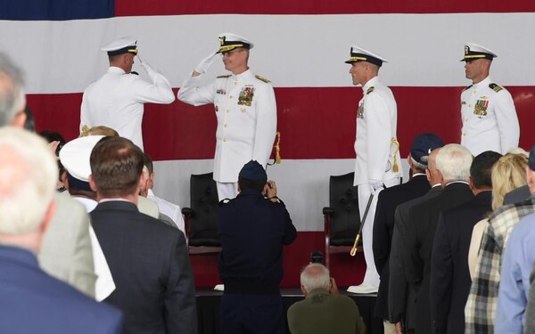  Coast Guard Sector San Diego holds a time-honored change of command ceremony in San Diego, June 26, 2019. Capt. Timothy Barelli assumed command of Sector San Diego and is arriving from Coast Guard headquarters in Washington, D.C., where he served as the deputy director of emerging policy. (U.S. Coast Guard video by Petty Officer 1st Class Mark Barney)