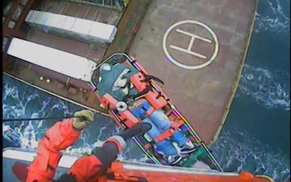 Coast Guard medevacs woman from container ship off WA coast