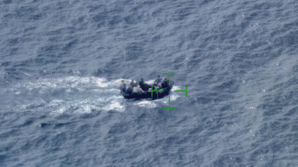 An Air Station Clearwater C-130 air crew alerted Sector Key West watchstanders of a migrant voyage about 75 miles off Dry Tortugas, Feb. 28, 2021. The Coast Guard repatriated 36 people to Cuba, March 3. (U.S. Coast Guard photo)