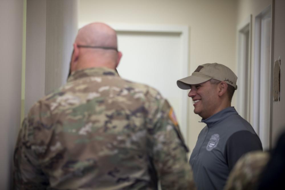 Director of Homeland Security Visits with Guard Soldiers in D.C.