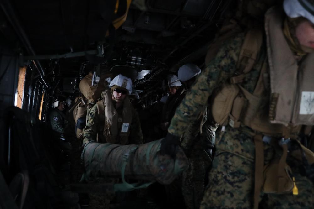HMH-366 transports Marines around Norway