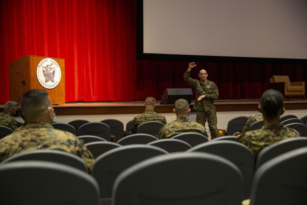Top enlisted Marine speaks to First Sergeant Course