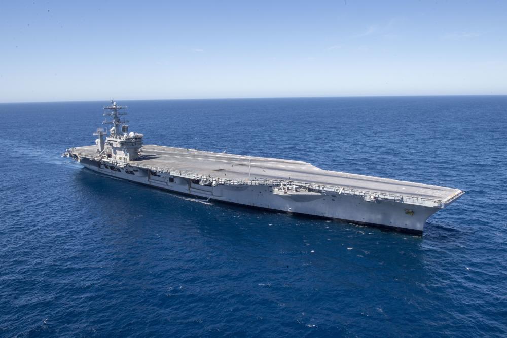 USS Nimitz Shoots A Photo Exercise