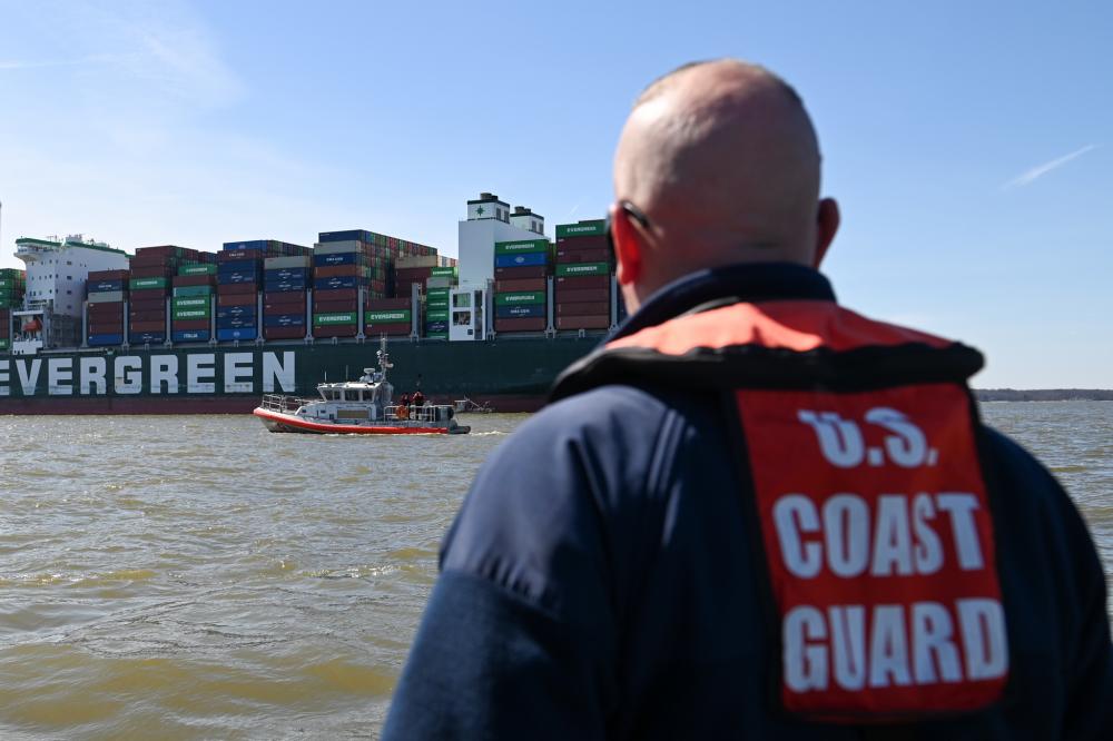 Coast Guard coordinates refloating of grounded cargo vessel in Chesapeake Bay