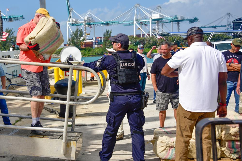Coast Guard Cutter Dauntless offloads more than $243 million in illegal narcotics at Coast Guard Base Miami Beach