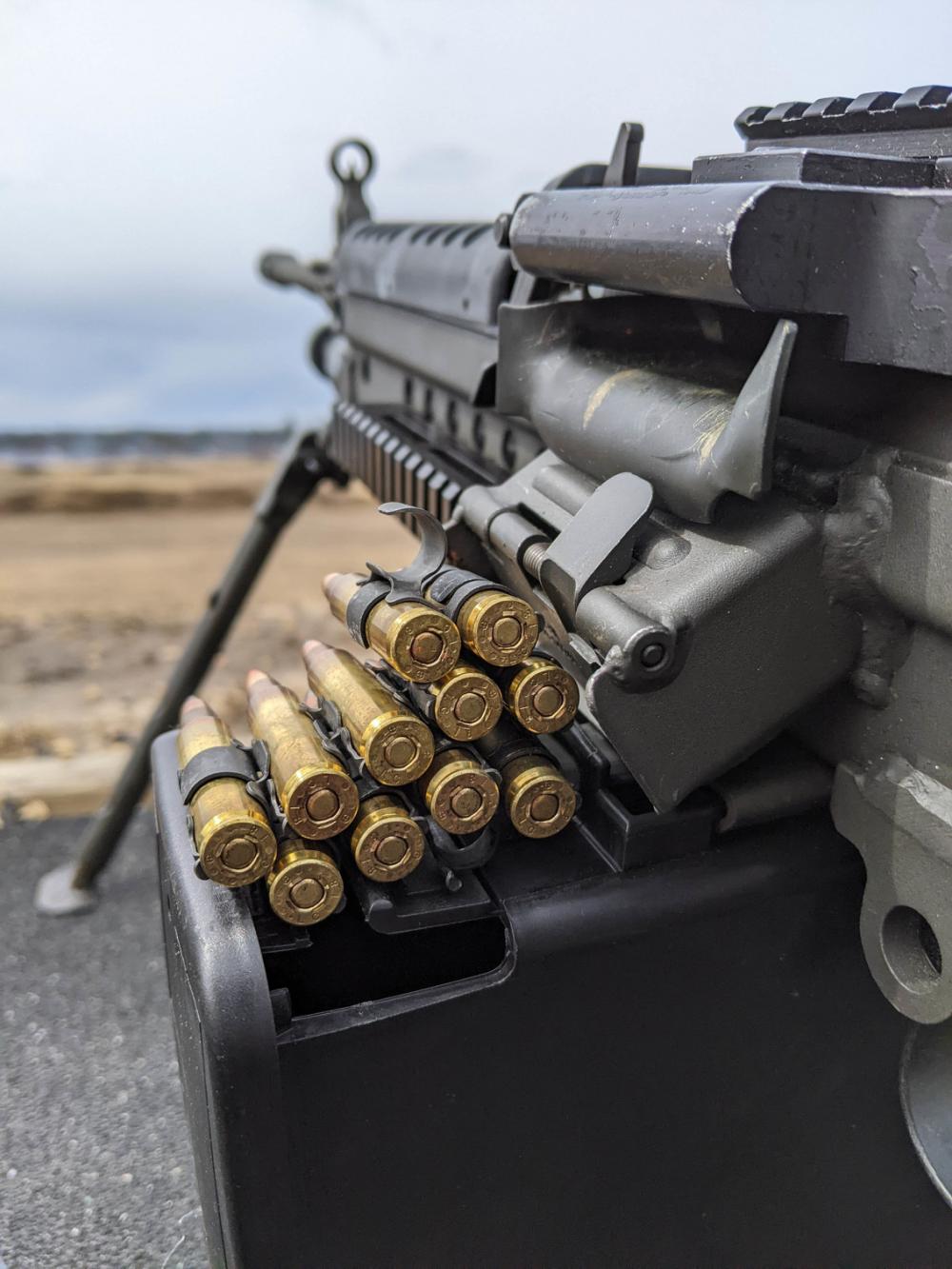 M249 Light Machine Gun At A Weapons Qualification Range