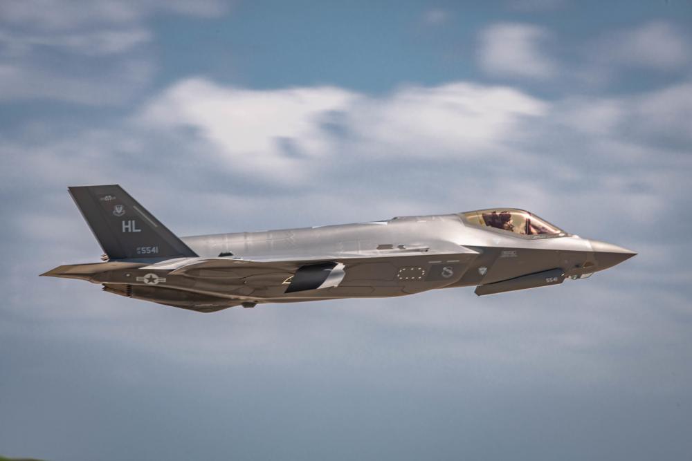 F-35A Demonstration Team flies over NAS Kingsville