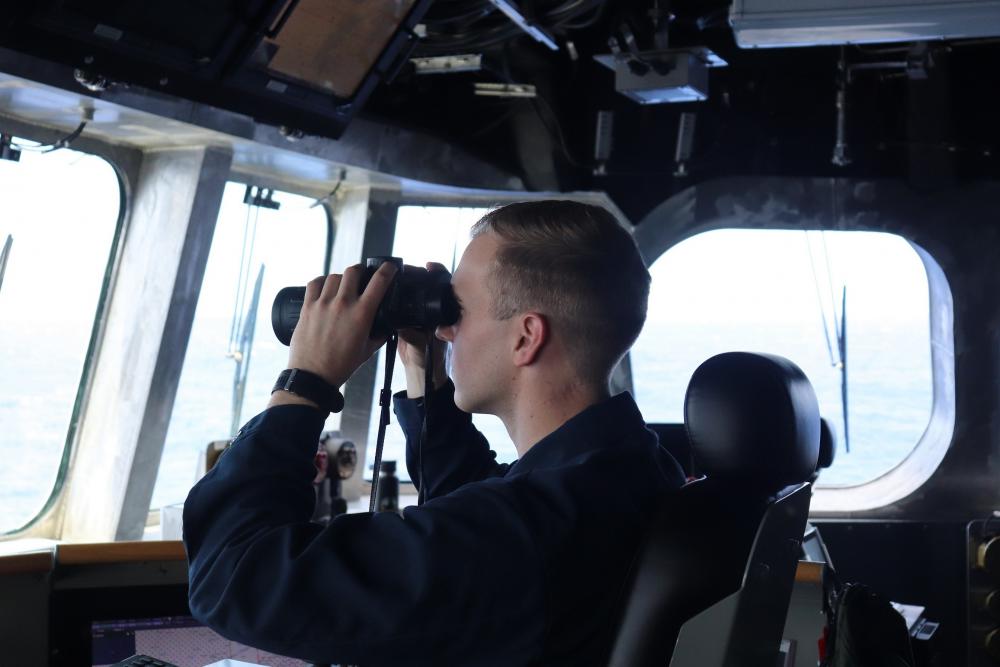 USS Charleston conducts bilateral exercise with French frigate FS Vendémiaire (F 734)