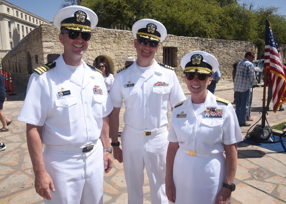 Sailors of Navy Medicine attend Navy Day at the Alamo during Fiesta San Antonio