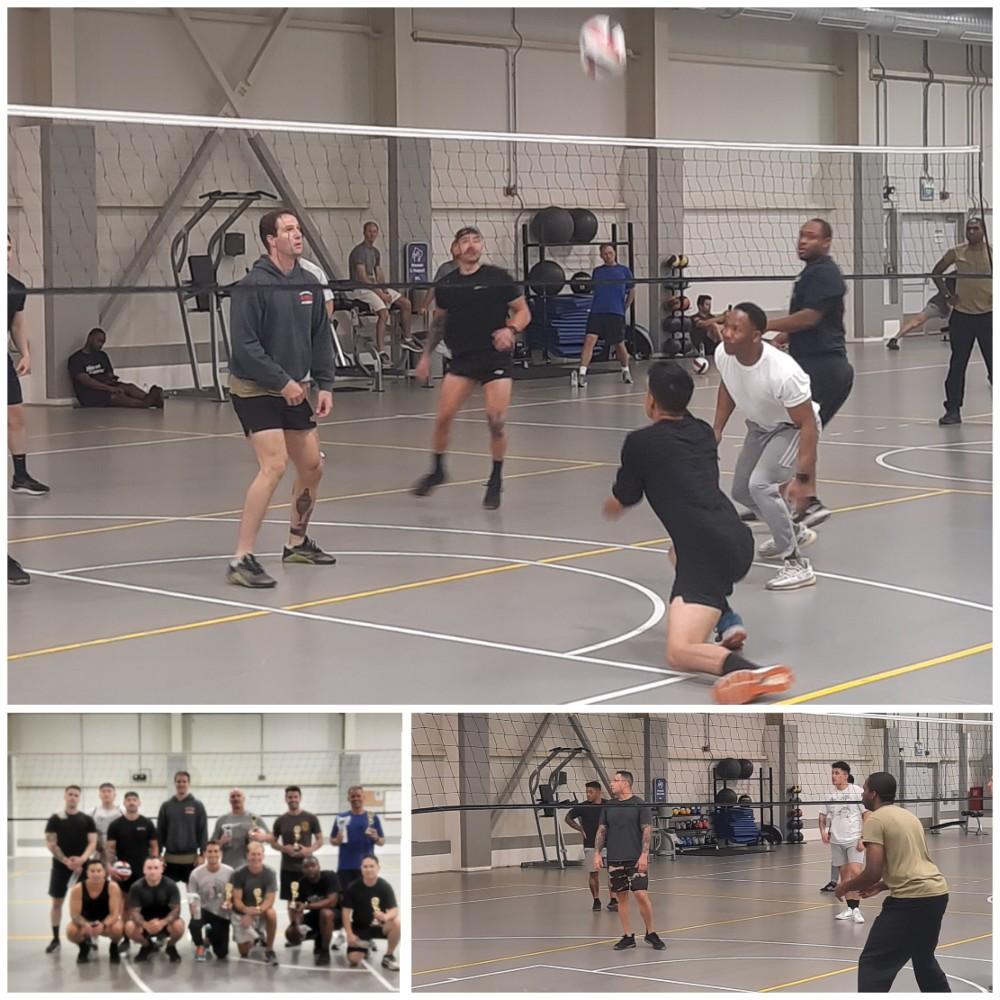 Navy extingushes DES Fire Team during MWR volleyball event
