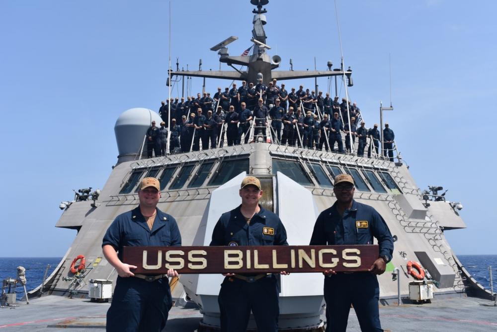 USS Billings Crew Pose for a Group Photo