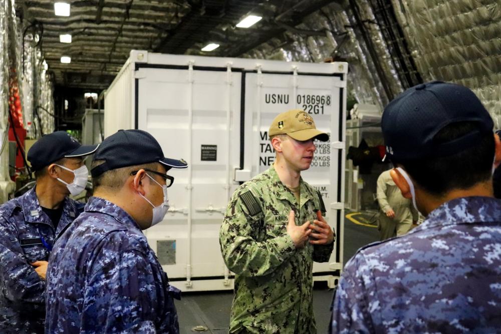 JS Noshiro sailors visit USS Charleston
