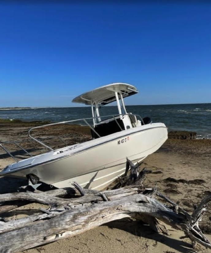 The Coast Guard and partner agencies are searching for a possible person in the water in the Chesapeake Bay, Saturday. Watchstanders at the Coast Guard Sector Virginia command center initially received a report of a 20-foot Boston Whaler beached in the vicinity of Factory Point, Virginia with signs of recent occupancy. (U.S. Coast Guard photo)