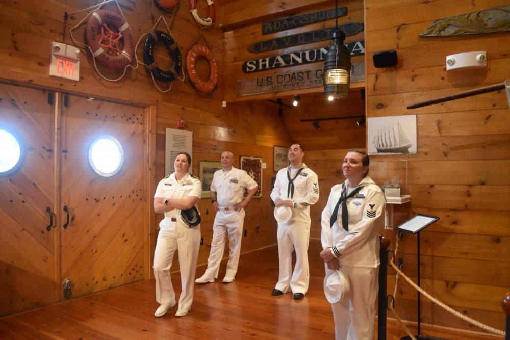 Crewmembers of PCU Nantucket visit namesake