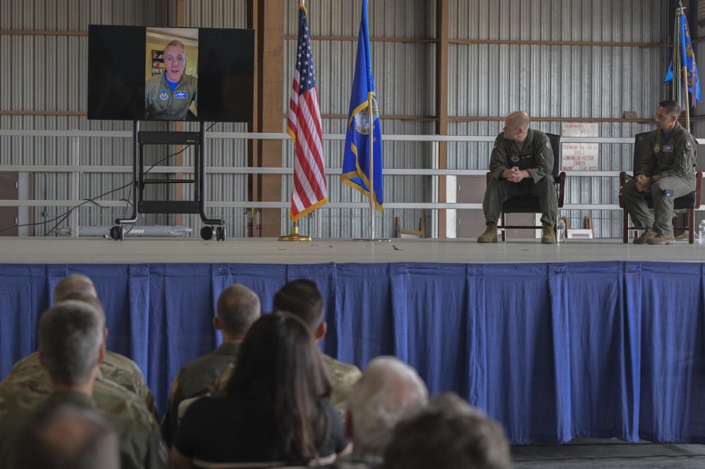 The 586th hosts change of command ceremony