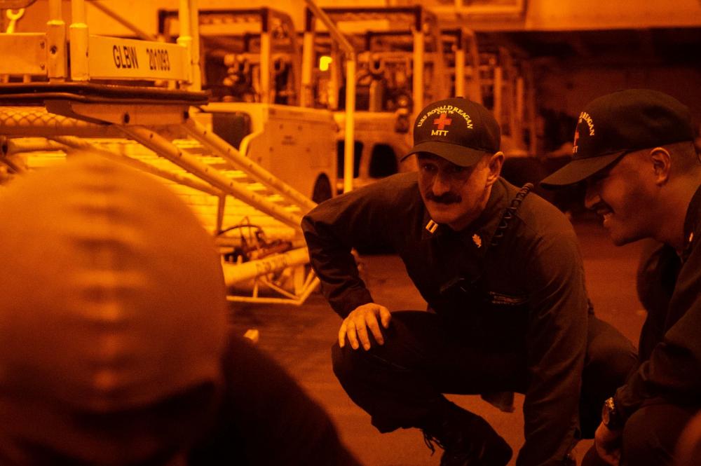 USS Ronald Reagan (CVN 76) medical training team conducts general quarters drill