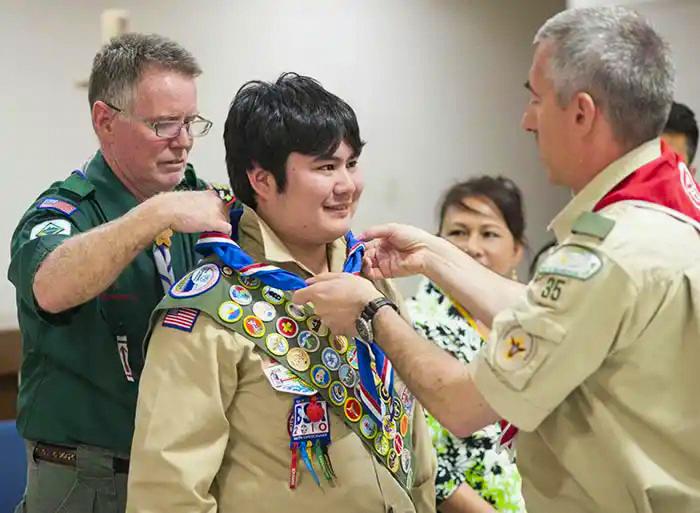 After losing son, Army security manager finds solace as a scout leader