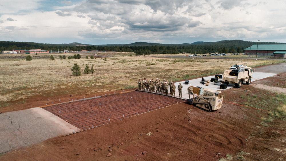 The 240th Engineers Create New Helicopter Pad at Camp Navajo