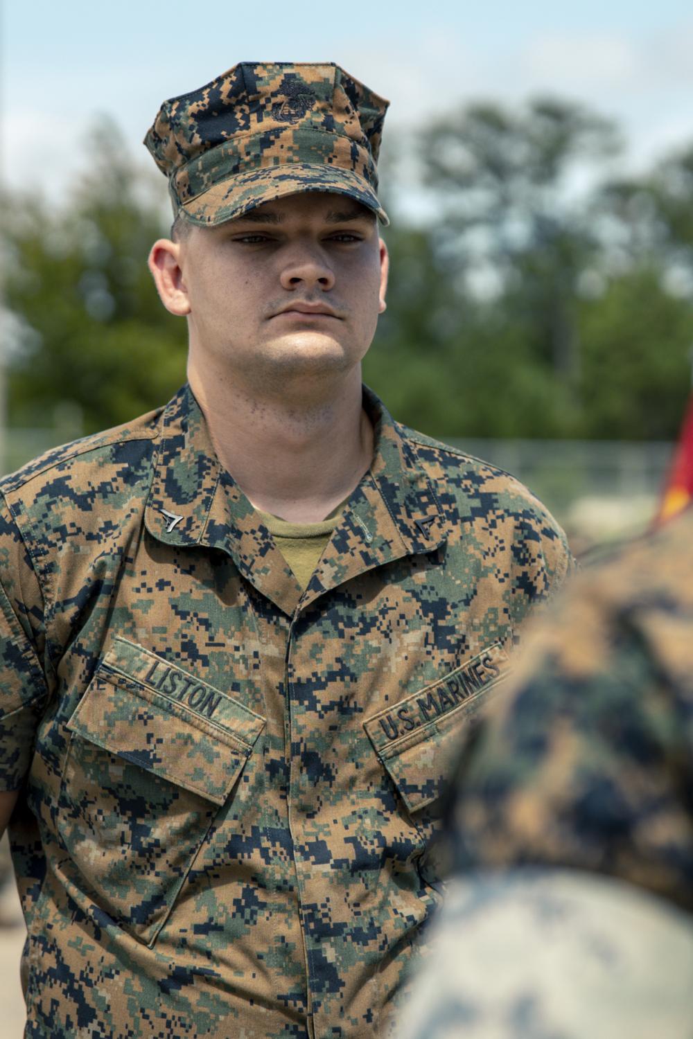 Lance Cpl. Ryan Liston awarded a Navy Marine Corps Medal