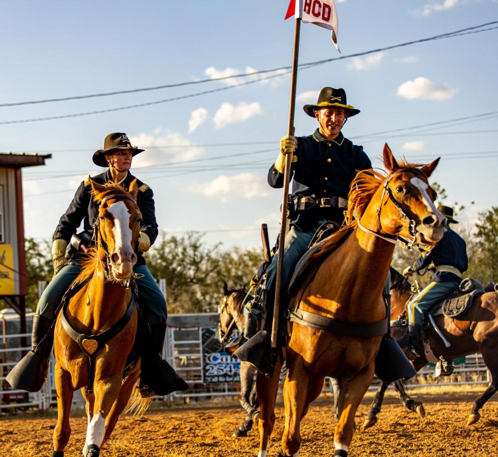 First Team Showcases Cavalry Skills at Rodeo