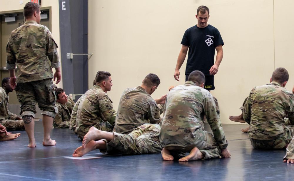 Soldier never gives up the thrill of combatives