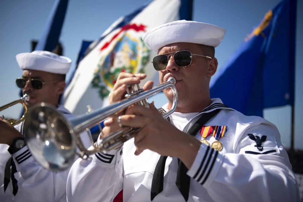 Navy Musicians Perform at Destroyer Squadron One Change of Command Ceremony