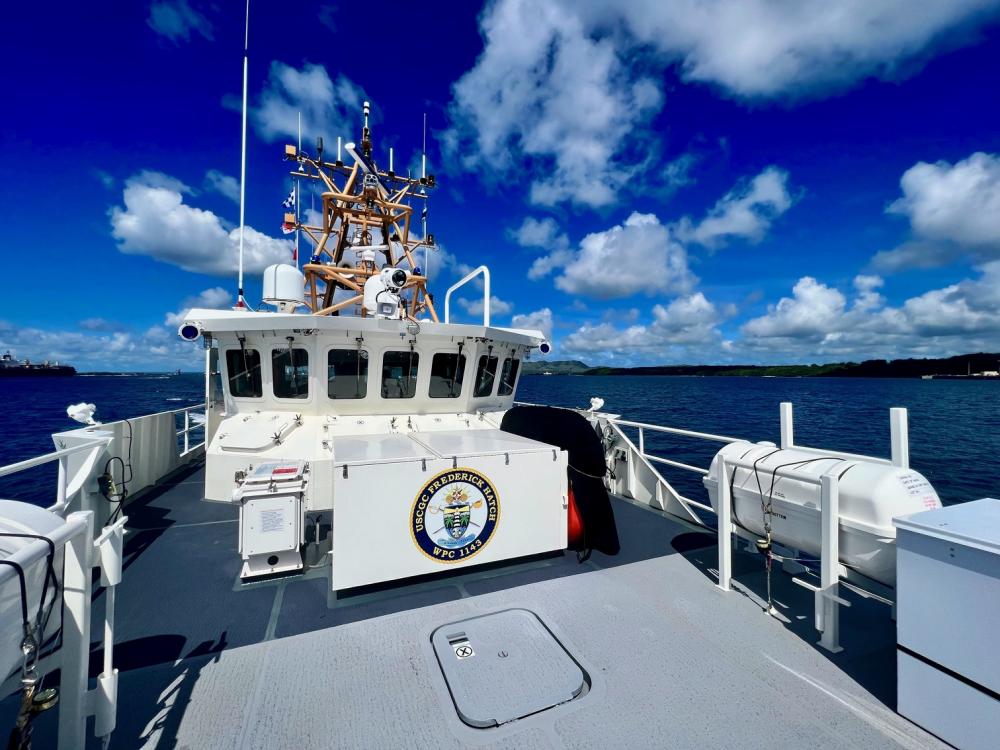 USCGC Frederick Hatch underway off Guam