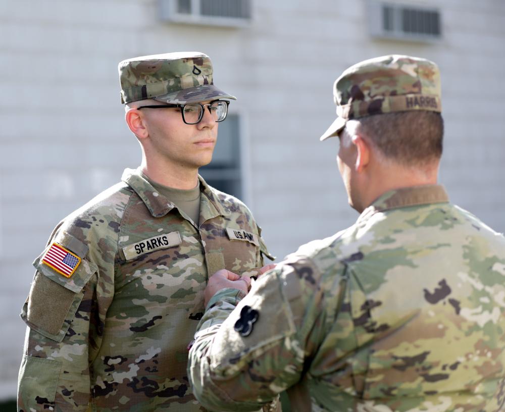 U.S. Army Reserve Soldier Advances to Specialist During Annual Training