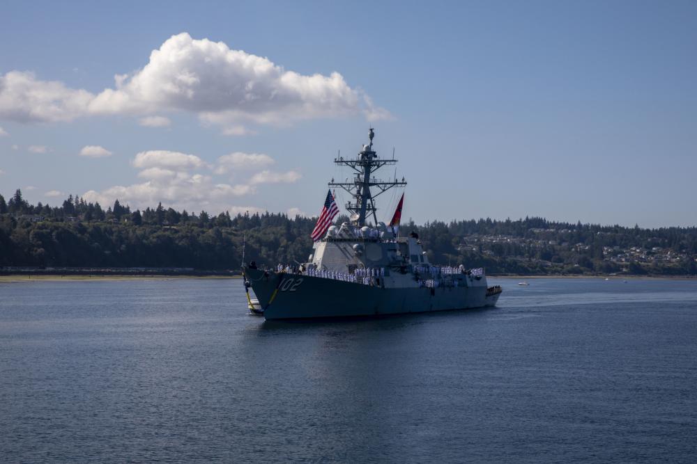 USS Sampson Return to Naval Station Everett