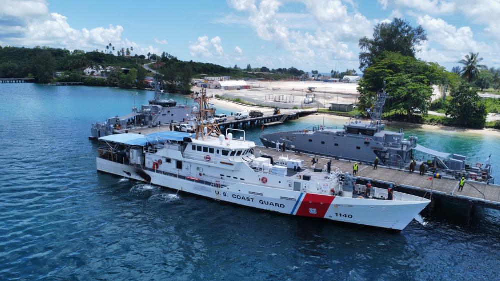 The USCGC Oliver Henry (WPC 1140) crew arrives in Manus, Papua New Guinea, on Aug. 14, 2022, from Guam as part of a patrol headed south to assist partner nations in upholding and asserting their sovereignty while protecting U.S. national interests. 