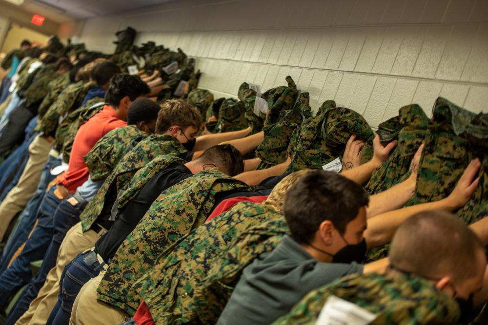 New Recruits arriving to Parris Island