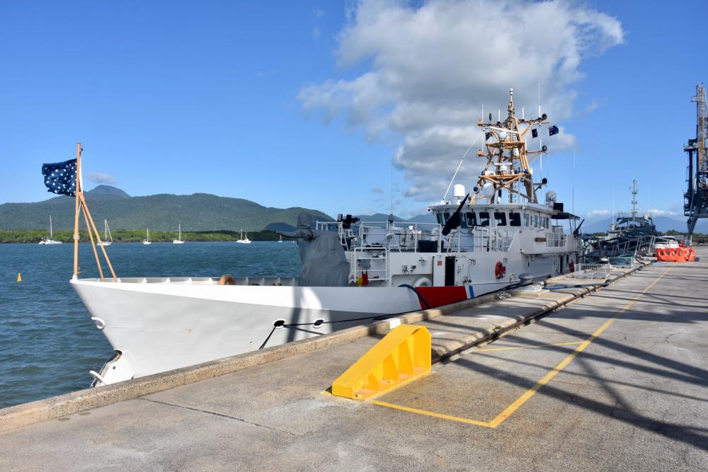 The Sentinel-class fast response cutter USCGC Oliver Henry (WPC 1140) arrive in Cairns for engagements with Australian Defence and Home Affairs partners and local representatives, Aug. 31, 2022