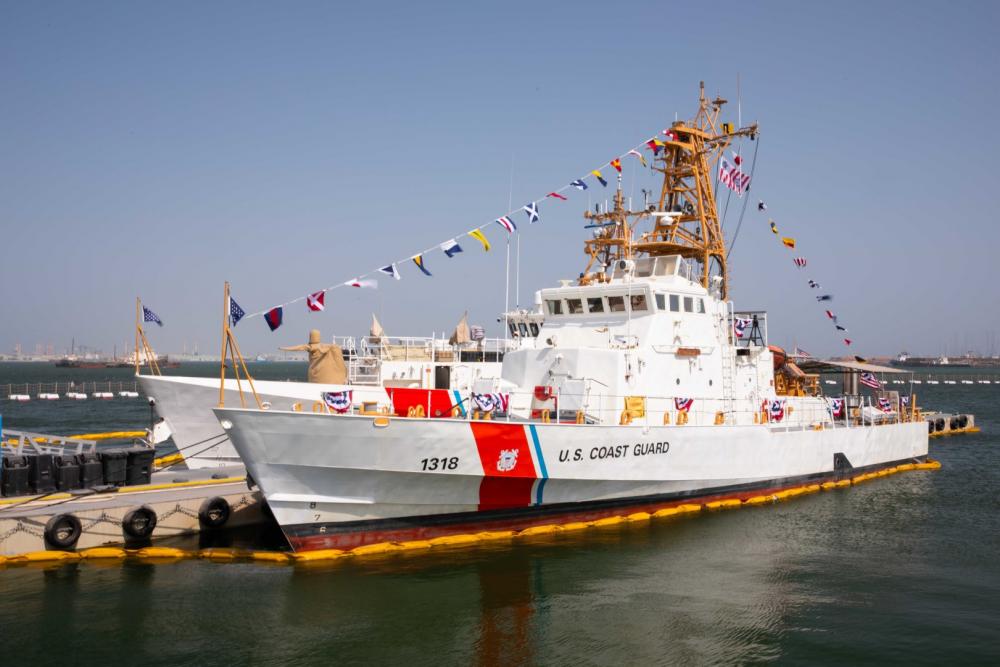 USCGC Baranof (WPB 1318) is moored pierside in Manama, Bahrain, Sept. 26, 2022, prior to its decommissioning.