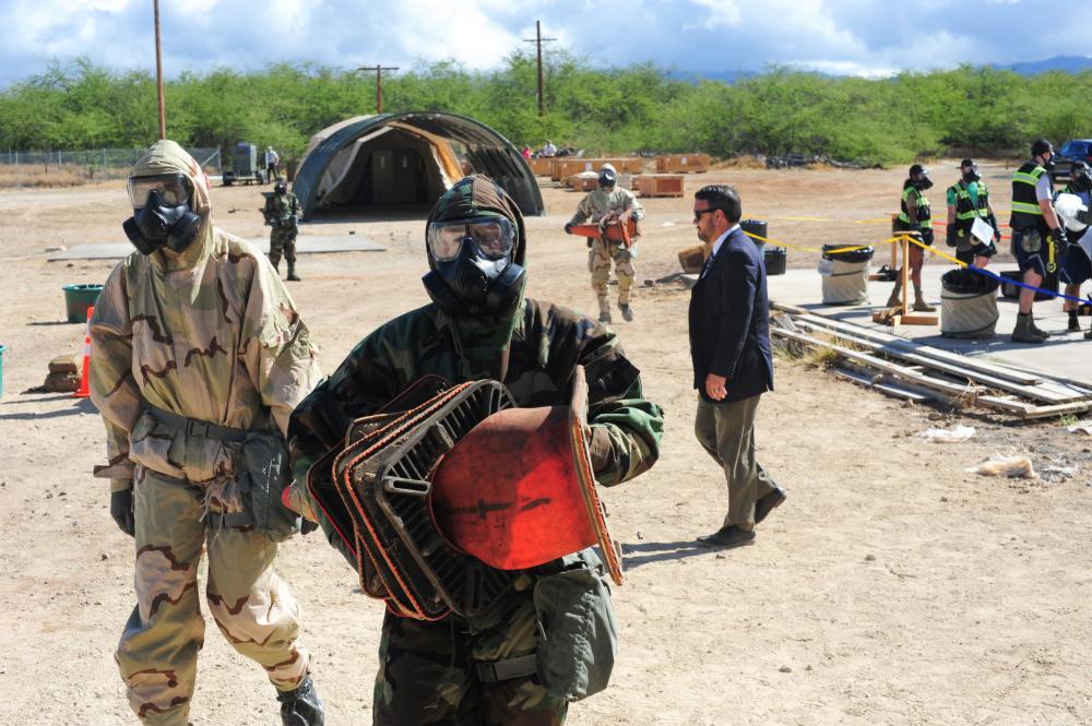 Airmen, Marines practice chemical warfare for Toxic Pineapple
