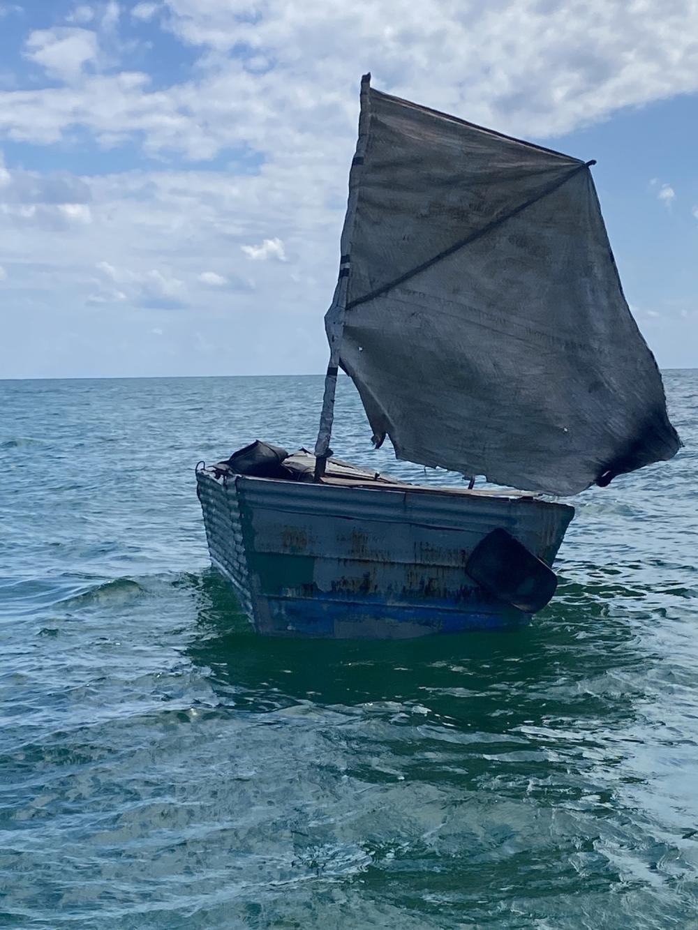 A good Samaritan notified Sector Key West watchstanders of a migrant vessel about 5 miles south of Key Largo on Oct. 4, 2022. The people were repatriated to Cuba Oct. 7, 2022 (Coast Guard courtesy photo)