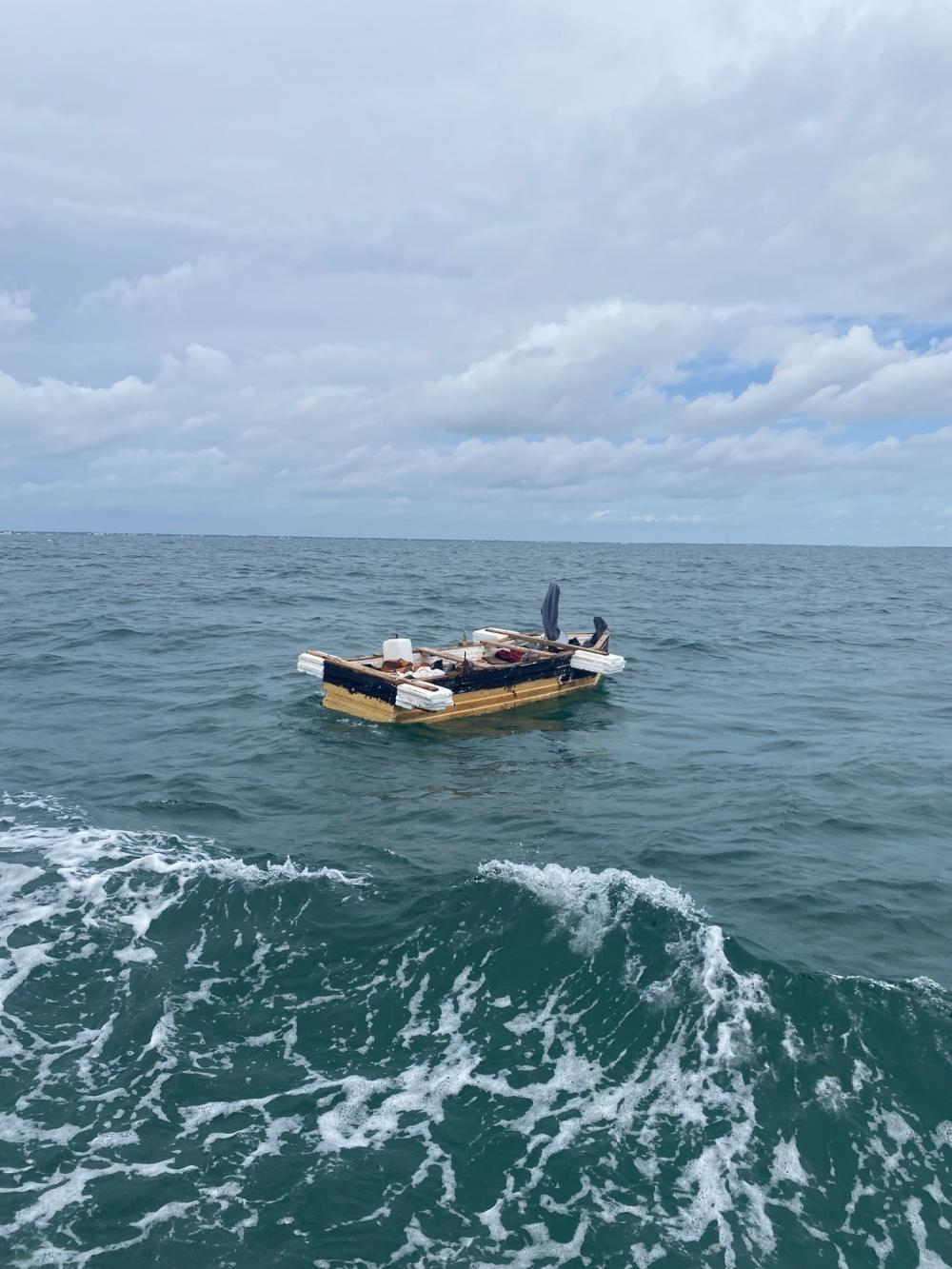 An interdicted migrant voyage approximately 15 miles south of Cudjoe Key, Florida, Oct 18, 2022. The people were repatriated to Cuba on Oct. 21, 2022. (U.S. Coast Guard photo)