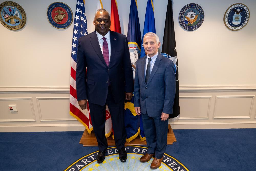 SECDEF Holds Office Call With Dr. Fauci